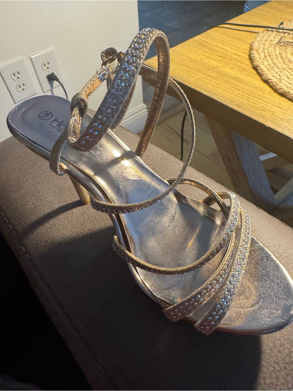 Strappy Embellished Women's Sandal in Rose Gold Bundle deal Heels!!